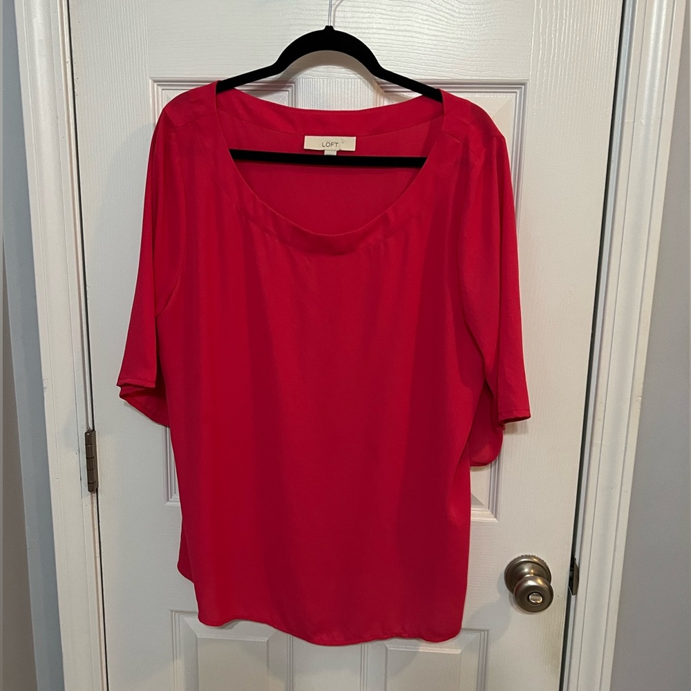 Bright pink Loft Blouse